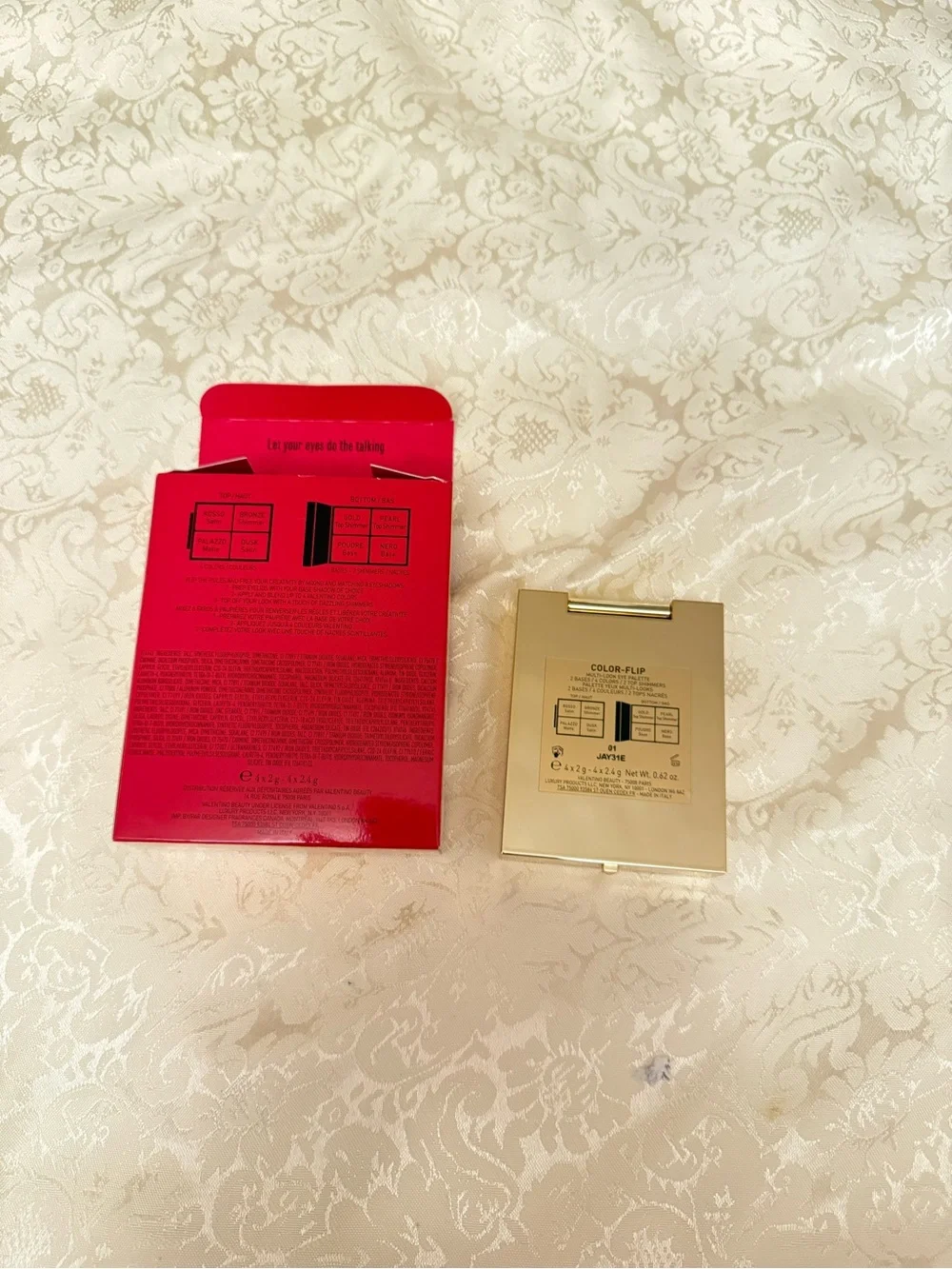 Valentino Color-Flip 01 When in Roma Eye Palette Pressed Powder Mirror 0.62 oz